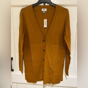 Old Navy Long Cardigan Sweater Brown/Rust Sz M
